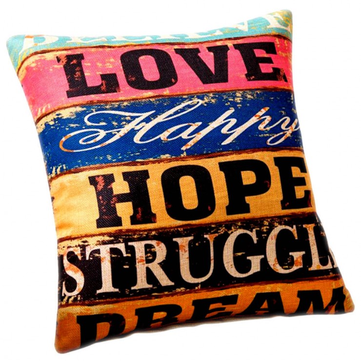 Believe Love Struggle Rustic Decorative Throw Pillow