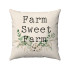 Farm Sweet Farm  - Cotton Wreath - Farmhouse - Decorative Throw Pillow