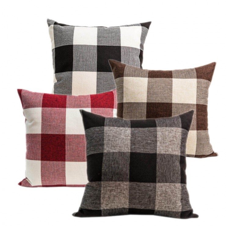 large buffalo check pillows