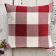 Buffalo Check Gingham Plaid - Red and Ivory - Double-Sided - Reversible - Decorative Throw Pillow