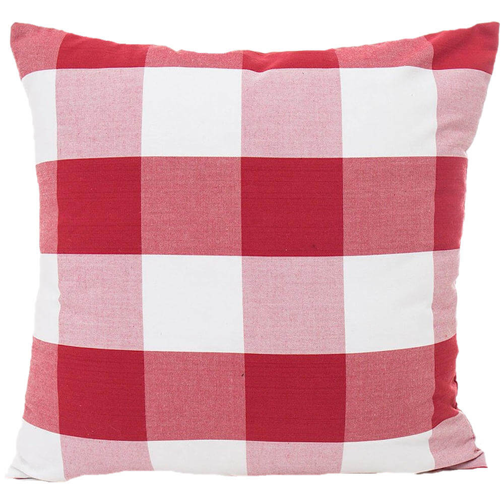 red gingham pillows