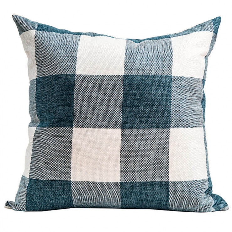 teal and white throw pillows