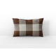 Buffalo Check  Plaid - Chocolate Brown and Ivory - Lumbar - Double-Sided - Decorative Throw Pillow