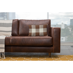 Buffalo Check  Plaid - Chocolate Brown and Ivory - Lumbar - Double-Sided - Decorative Throw Pillow