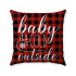 Baby Its Cold Outside - Christmas - Red and Black Buffalo Check Plaid - 16 x 16 Inch - Hand Made Decorative Throw Pillow Cover