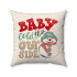 Farmhouse Christmas - Baby It's Cold Outside - Snowman - Decorative Throw Pillow - Natural