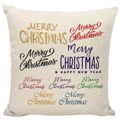 Country Farmhouse - Merry Christmas Typography - Decorative Throw Pillow