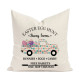 Easter  Farmhouse - Pastel Polka Dotted Truck - Decorative Throw Pillow