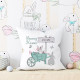 Easter Pillow - Bunny Kisses - Decorative Throw Pillow