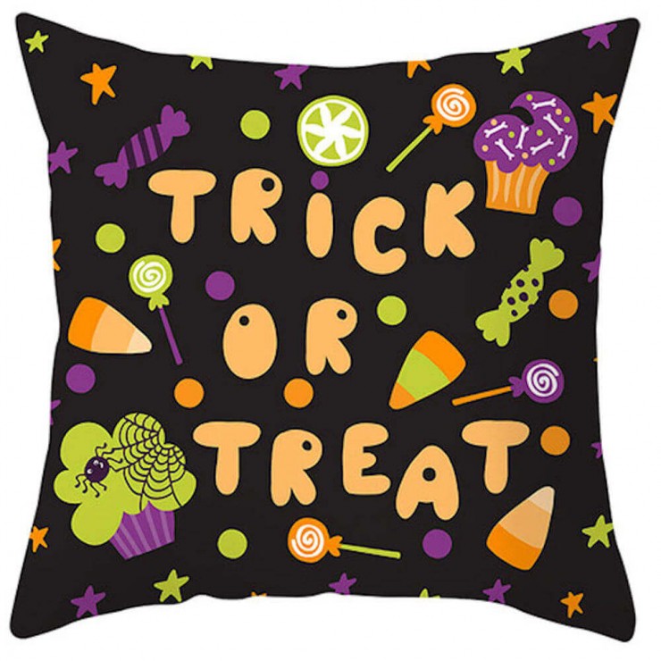 Halloween Trick Or Treat Candy Decorative Throw Pillow