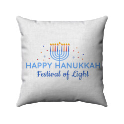 Hanukkah Pillow - Happy Hanukkah - Festival of Light - Decorative Throw Pillow