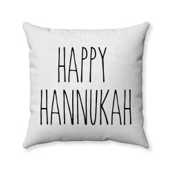 Hanukkah Pillow - Happy Hannukah - Decorative Throw Pillow
