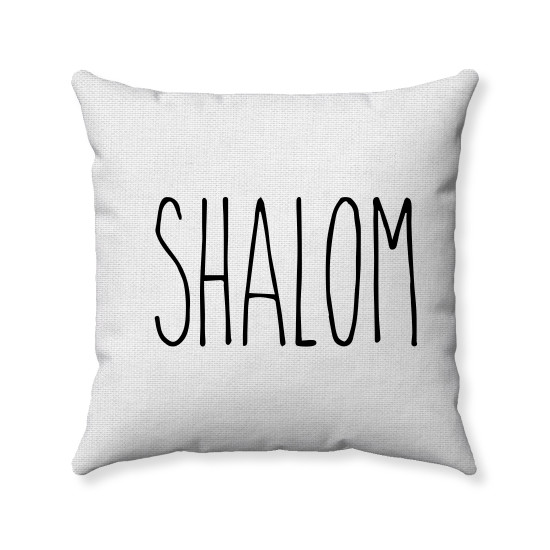 Hanukkah Pillow - Shalom - Decorative Throw Pillow
