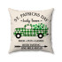 Happy St. Patrick's Day - Buffalo Check Plaid Vintage Truck - Decorative Throw Pillow