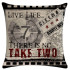 Retro Cinema - Live Life - There is No Take Two  - Decorative Throw Pillow