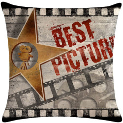 Retro Cinema - Best Picture - Decorative Throw Pillow