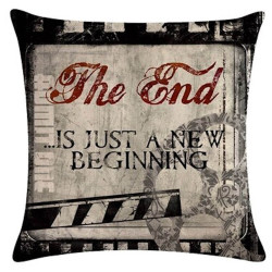 Retro Cinema - The End Is Just A New Beginning - Decorative Throw Pillow