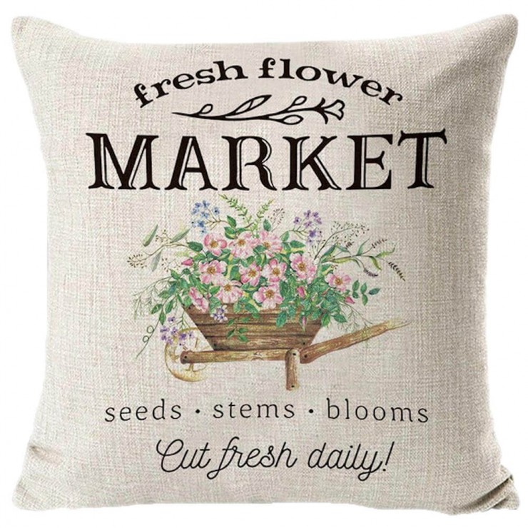 Farm Fresh Dairy Farmhouse Style Decorative Throw Pillow