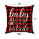Baby Its Cold Outside - Christmas - Red and Black Buffalo Check Plaid - Hand Made -18x18 Inch - Decorative Throw Pillow Cover Baby Its Cold Outside - Christmas - Red and Black Buffalo Check Plaid - Hand Made -18x18 Inch - Decorative Throw Pillow Cover