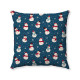 Christmas - Snowmen and Snowflakes - Short Plush - Double-Sided  - Decorative Throw Pillow