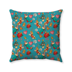 Christmas Pillow Cover - Short Plush Fabric - Double Sided - Decorative Pillow Cover