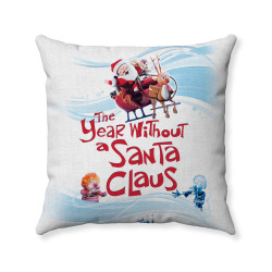 The Year Without a Santa Claus Christmas Decorative Throw Pillow - White