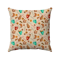 Christmas Pillow Cover - Short Plush Fabric - Double Sided - Decorative Pillow Cover