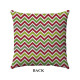 Christmas Cotton Twill - Red and Green Chevron Striped - Double-Sided - 18x18 Inch - Decorative Throw Pillow