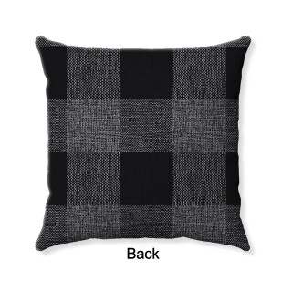 gray buffalo check pillow