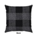 Buffalo Check Gingham Plaid - Black and Charcoal Gray - Reversible - Decorative Throw Pillow