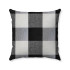 Buffalo Check Plaid - Gingham Plaid - Black and Cream - Double-Sided - Reversible - Decorative Throw Pillow