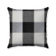 Buffalo Check Plaid - Gingham Plaid - Black and Cream - Double-Sided - Reversible - Decorative Throw Pillow