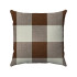 Buffalo Check  Plaid - Chocolate Brown and Ivory - Double-Sided - Decorative Throw Pillow Cover