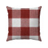 Buffalo Check Gingham Plaid - Red and Ivory - Double-Sided - Reversible - Decorative Throw Pillow