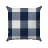 Buffalo Check Gingham Plaid - Blue and Cream - Reversible - Decorative Throw Pillow