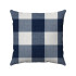 Buffalo Check Gingham Plaid - Blue and Cream - Reversible - Decorative Throw Pillow Cover