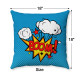 Pop Art Comic - Red BOOM! - Blue Dotted - Decorative Throw Pillow Pop Art Comic - Red BOOM! - Blue Dotted - Decorative Throw Pillow