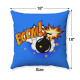 Pop Art Comic - Fire BOOM! - Bombshell - Blue - Decorative Throw Pillow Pop Art Comic - Fire BOOM! - Bombshell - Blue - Decorative Throw Pillow