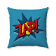 Pop Art - Comic Book - Blue ZAP! - Decorative Throw Pillow