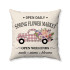 Spring Market - Pink Buffalo Check Plaid Vintage Truck - Decorative Throw Pillow - Wheat